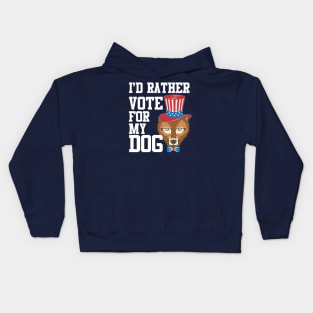 I'd Rather Vote For My Dog Pet Lover Kids Hoodie